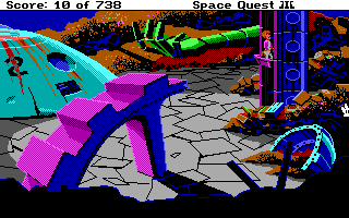 9608202-space-quest-iii-the-pirates-of-pestulon-dos-riding-an-elevator